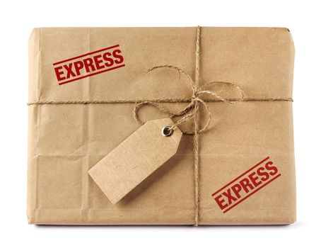 Brown mail package parcel wrap express delivery