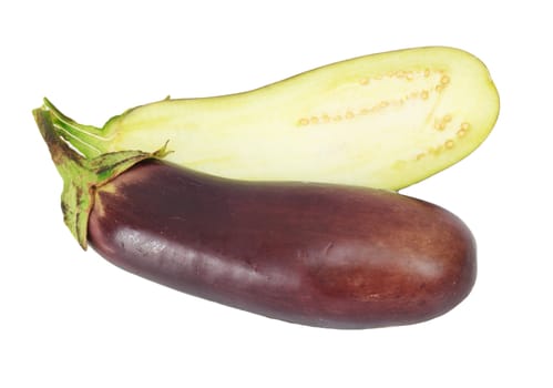 aubergine on a white background 