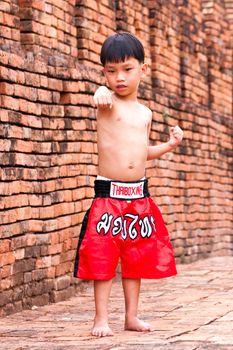 thai boxing letters on the pants and belt without banner but use calling name sport "muay thai"
