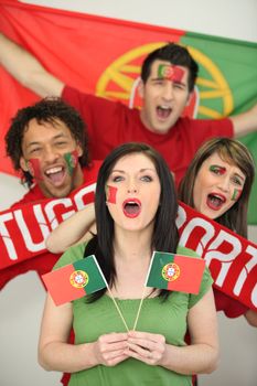 Portuguese soccer fans