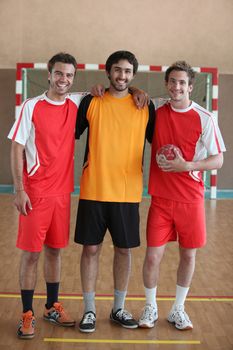 3 handball players