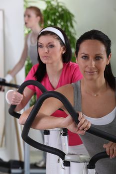 Women in fitness club