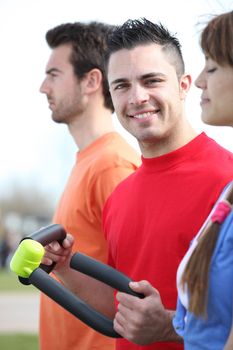 friends doing their workout outdoors