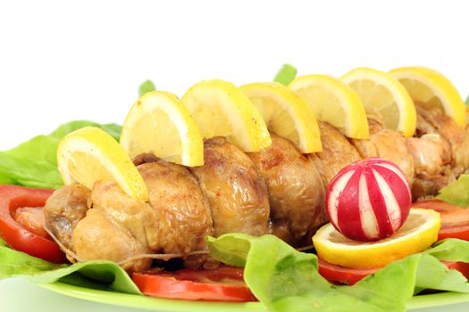 rolled chicken meat