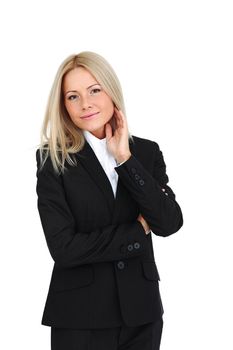 business woman portrait isolated close up