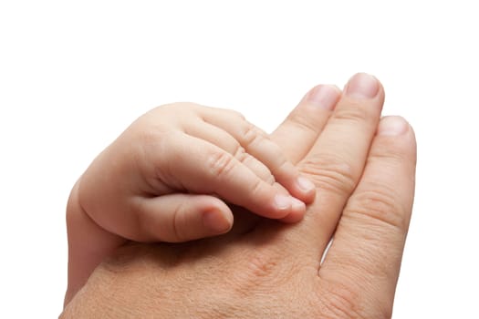 Father's and baby's hands 