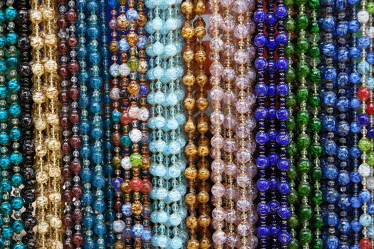 closeup of colorful bracelets............