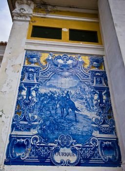 beautiful old tiles at the Avenida da Liberdade in Lisbon