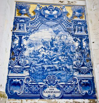 beautiful old tiles at the Avenida da Liberdade in Lisbon