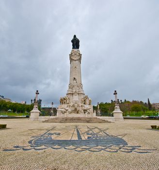 detail of the monument for Pombal in Lisbon