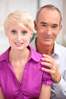 portrait of a father and daughter