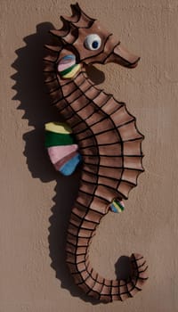 A decorative seahorse.