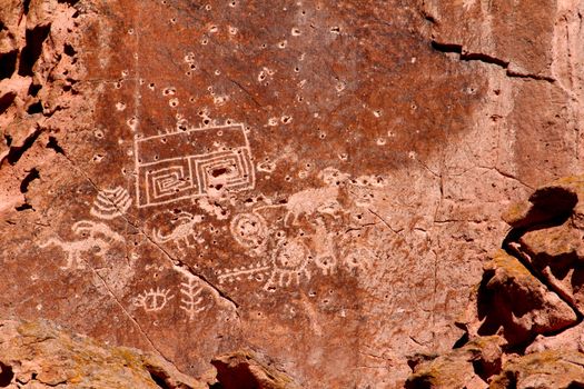 Petroglyphs adorn the cliff walls of Fremont Indian State Park in Utah.