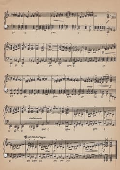 old sheet music - scanned from a 150 year old partiture