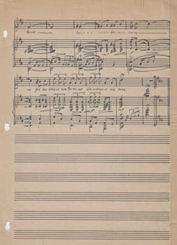 old sheet music - scanned from a 150 year old partiture