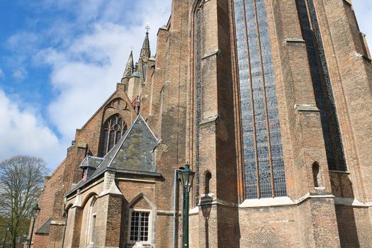 Old church in  Delft .  Holland 