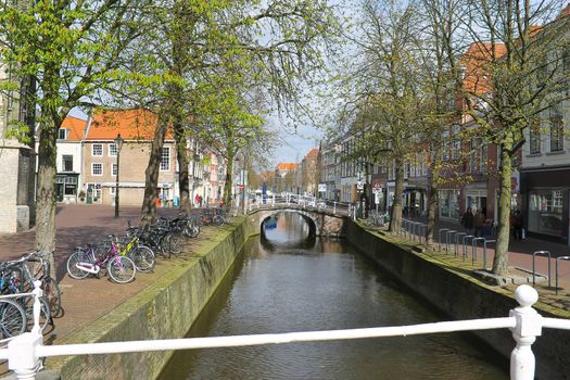 Canal  in Delft, Holland 