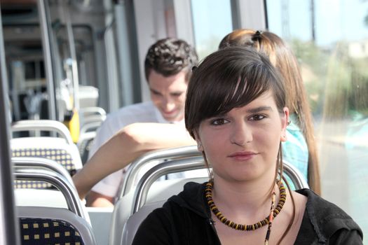 Teenager on the tram