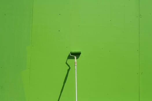 Close-up of green painted wall