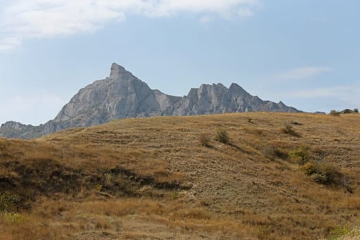 view on Crimean mountains at fall