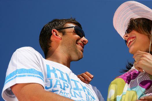 couple walking outdoors