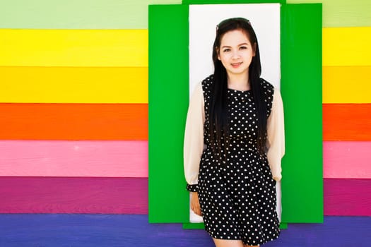 An image of a beautiful girl in the park of Thailand