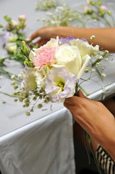 Hand made bouquet of flowers