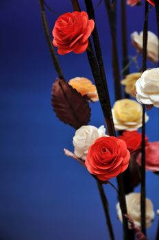 Plastic flower garlands