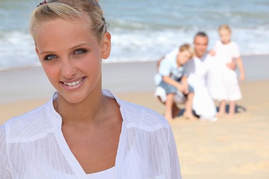 Young woman on the beach