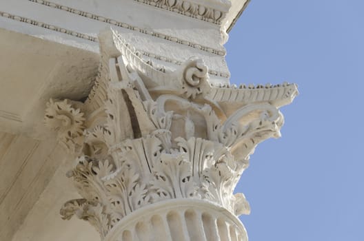 detail of roman column, architectural style