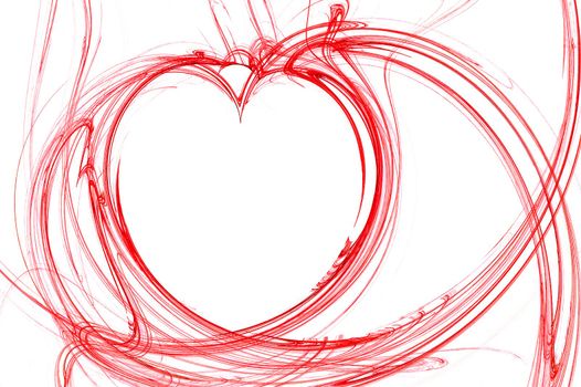 Abstract Heart isolated over white background