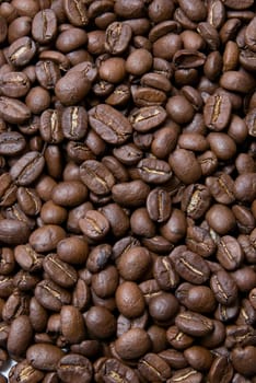 Close up of group coffee beans