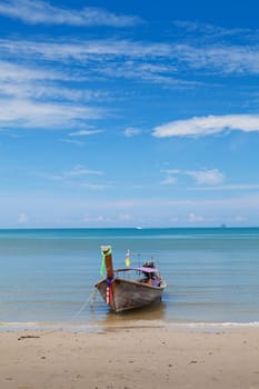 sea and boat in Phi Phi Leh south of Thailand