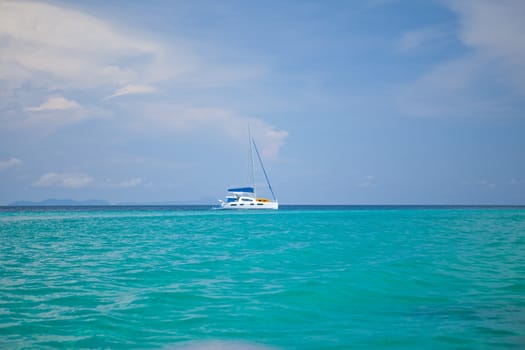 Speed Boat with blue sky in Thailand