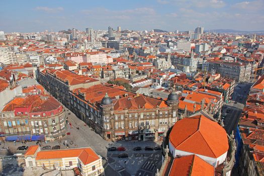 Portugal. Porto. Aerial view over the city