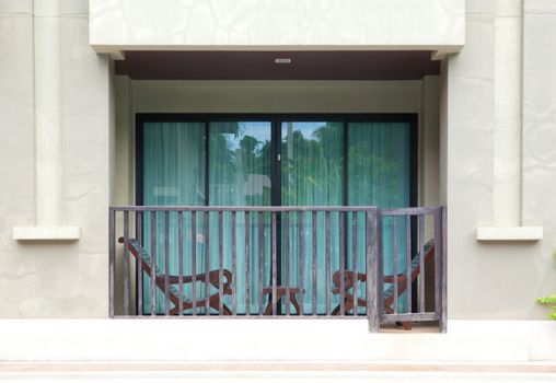 Balcony in the hotel of Thailand