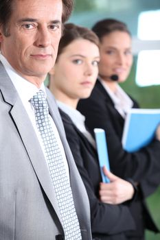 Male manager and his female team