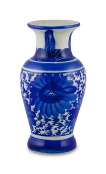 chinese antique vase on the plain back ground