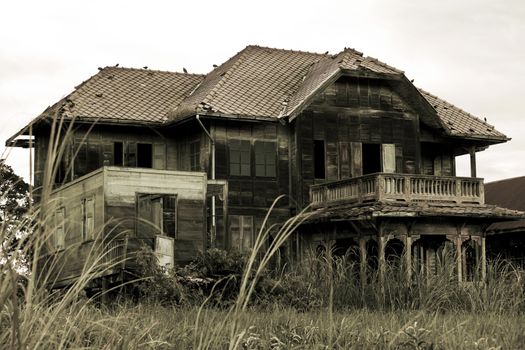 abandoned old house in Thailand