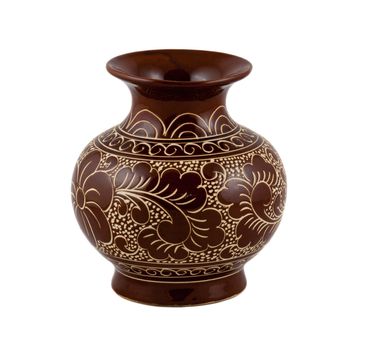 flower vase on the white background