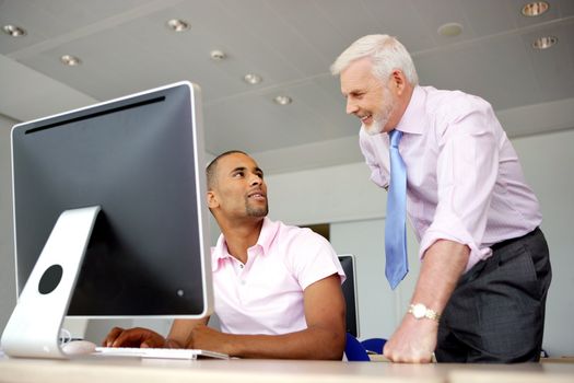 computer specialist and his boss