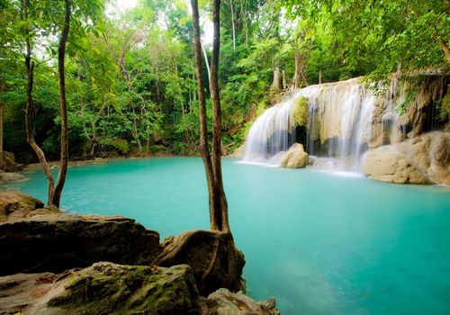Deep forest Waterfall in Thailand