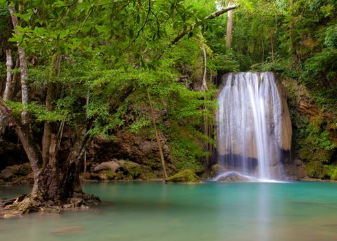 Deep forest Waterfall in Thailand