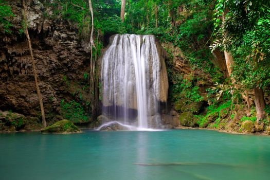 Eravan Waterfall  in Kanchanaburi, Thailand