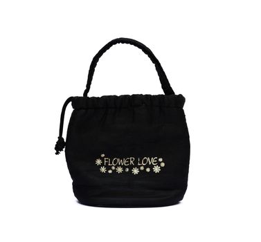 black little bag on the white background