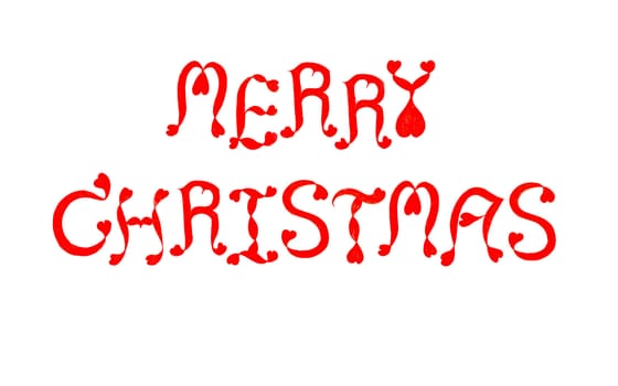  red heart with letters makes Christmas