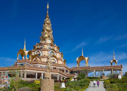 Golden pagada in Petchchaboon, Thailand
