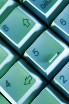 Computer-Keyboard in colorful lighting