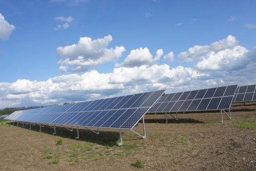 solar collector energy plant outside against sky