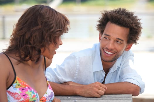 portrait of a couple outdoors